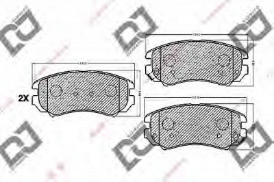 DJ PARTS bp1104 -  Комплект тормозных колодок, дисковый тормоз